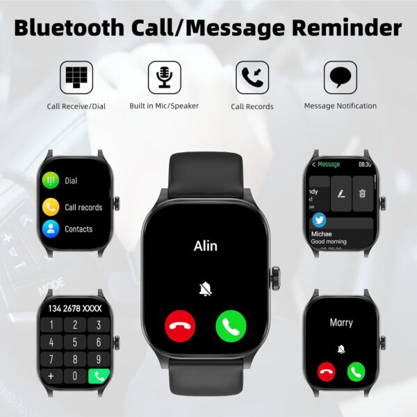 Smart Watch 2.01 for Android Phones and iPhone with Heart Rate