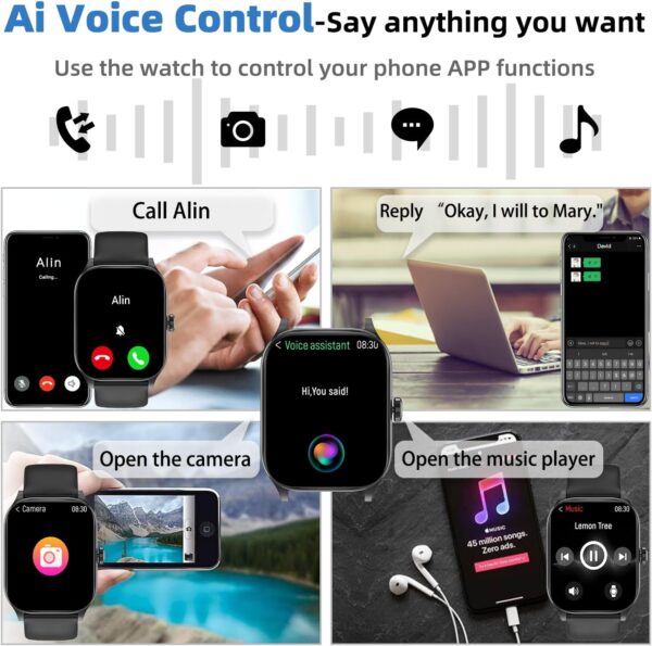 Smart Watch 2.01 for Android Phones and iPhone with Heart Rate