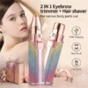 2 in 1 battery operated eyebrow trimmer